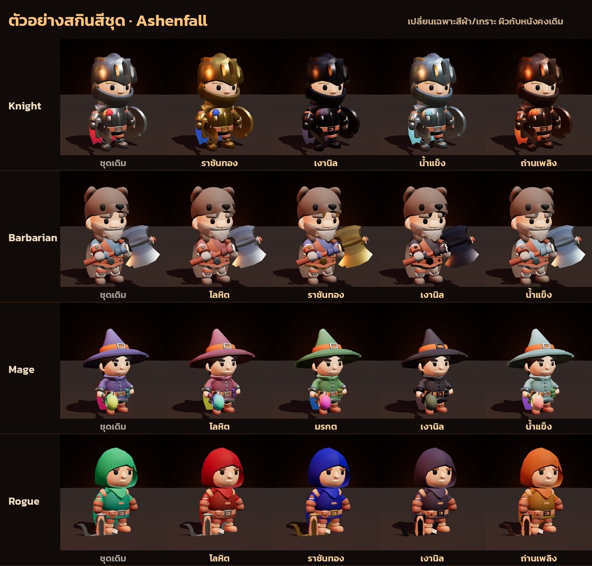 Every class's dyes